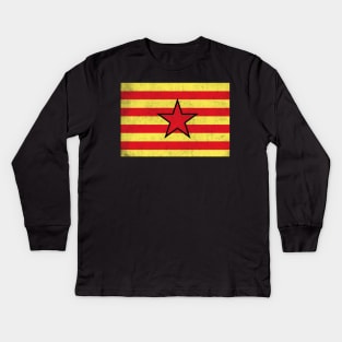 Aragon Spain - Vintage Faded Look Design Kids Long Sleeve T-Shirt